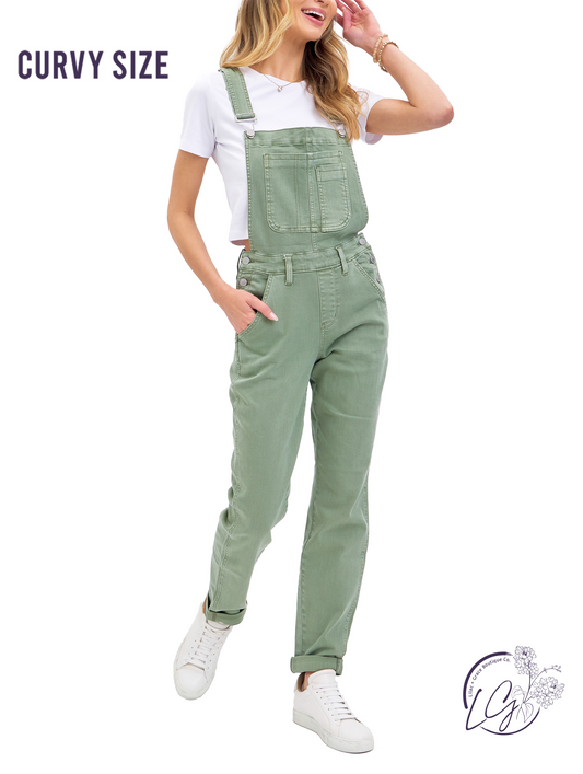 Curvy Astrid High Waisted Garment Dyed Overall by Judy Blue