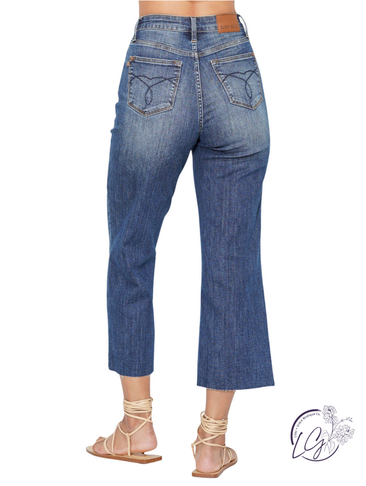 Aubriella High Rise Wide Leg Crop by Judy Blue