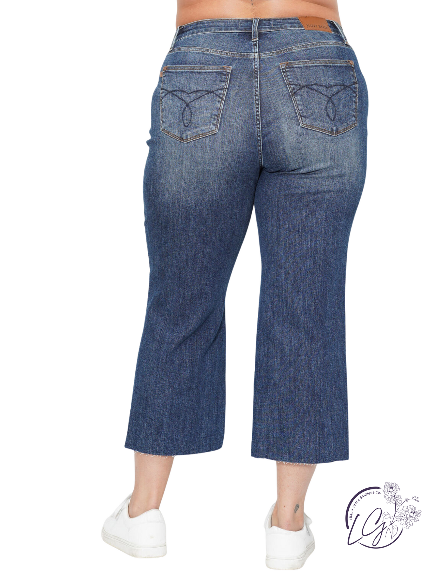 Curvy Aubriella High Rise Wide Leg Crop by Judy Blue