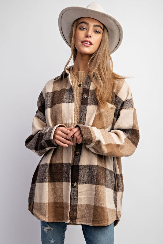 Curvy Wanderwood Long Shacket