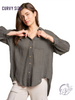 Curvy Entwined In Peace Shirt Top
