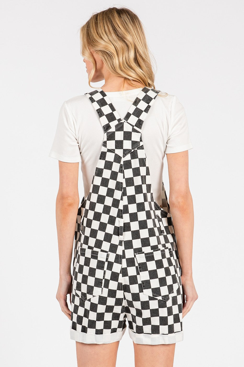 Checkered Charm Overalls