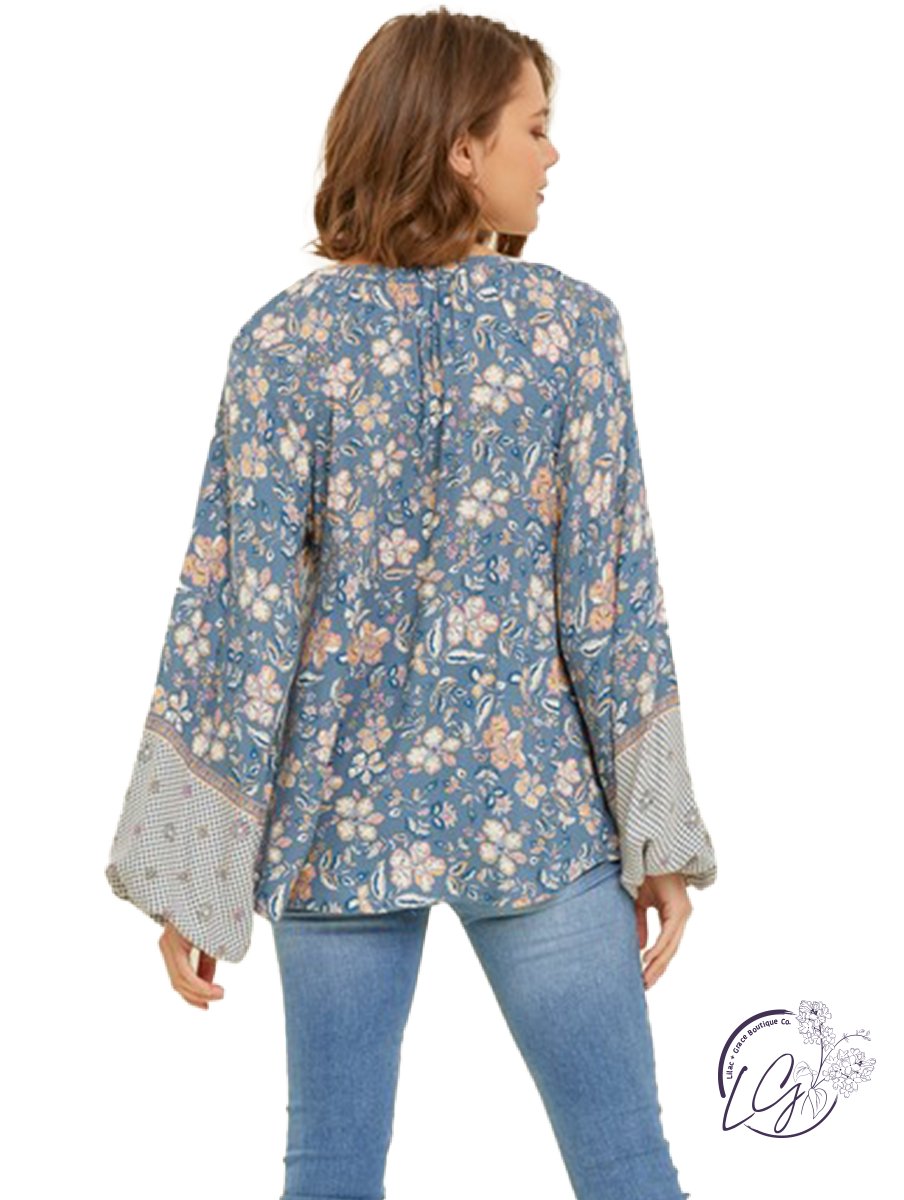 Petal Parade Round-Neck Blouse