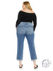 Curvy Farris Mid Rise Slim Boyfriend Jeans By Kancan