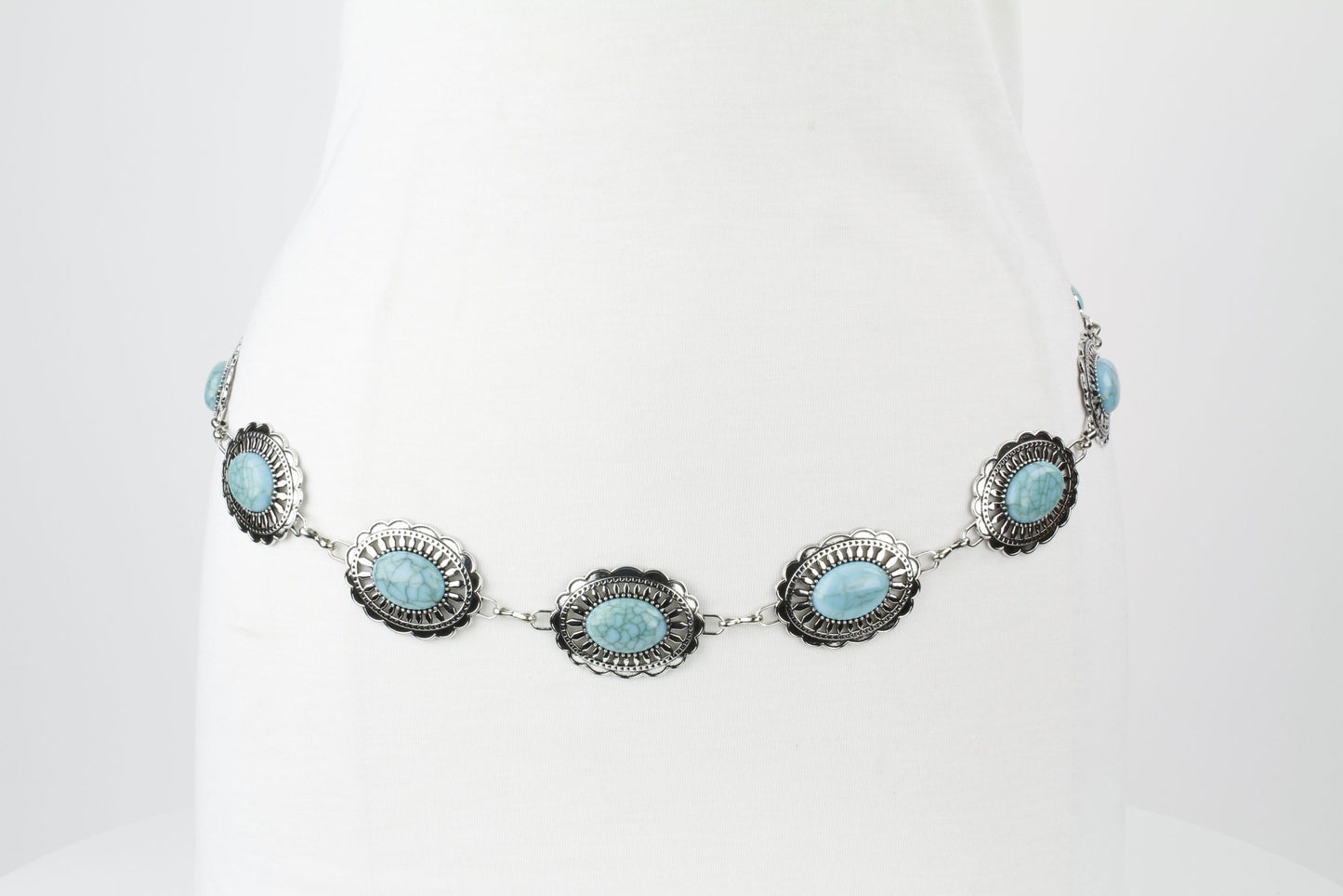 Silver Mesa Turquoise Concho Belt