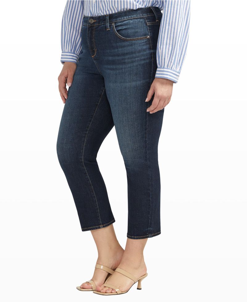 Curvy Cora Mid Rise Straight Crop by Silver Jeans