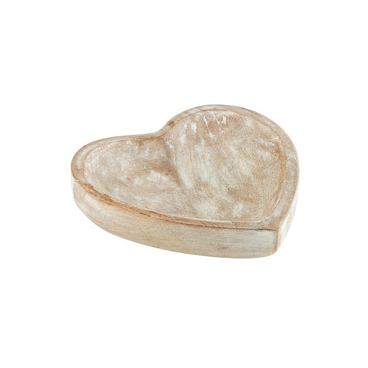 White Wooden Heart - Small