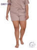 Curvy Athleisure Shorts with Drawstrings