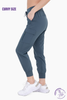 Curvy High-Waisted Capri Active Joggers