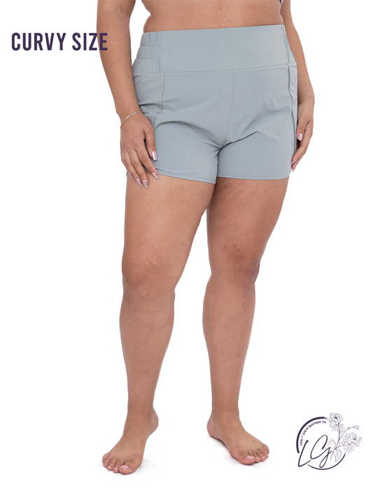 Curvy Move Well High-waist Athleisure Shorts