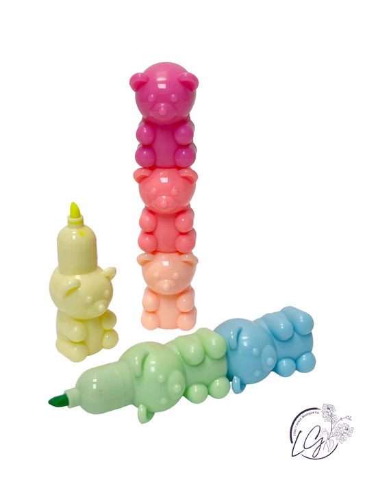 Beary Bright Stackable Marker/Highligher