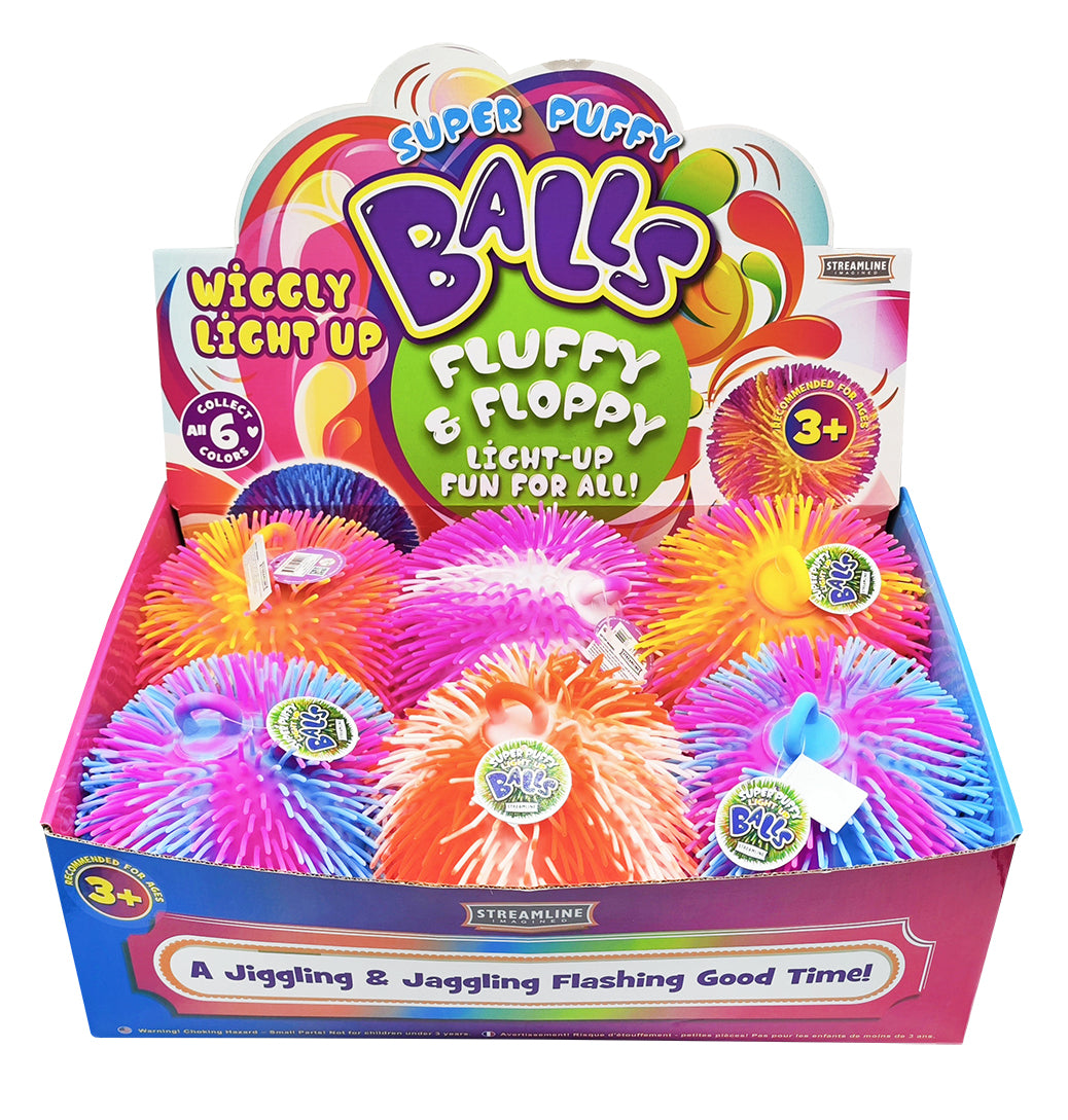 Super Puffer Wiggly Light Up Ball 8"