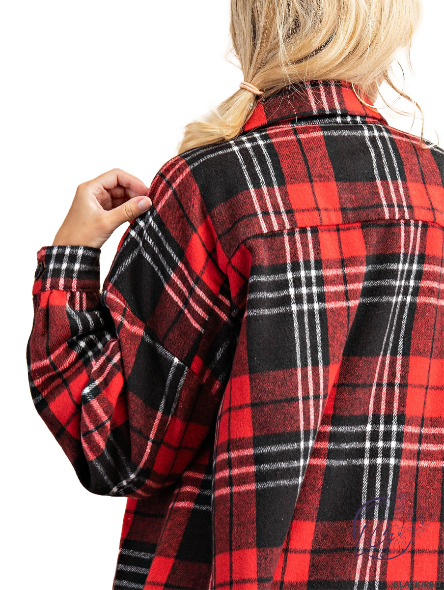 Fireside Talks Oversized Plaid Shacket