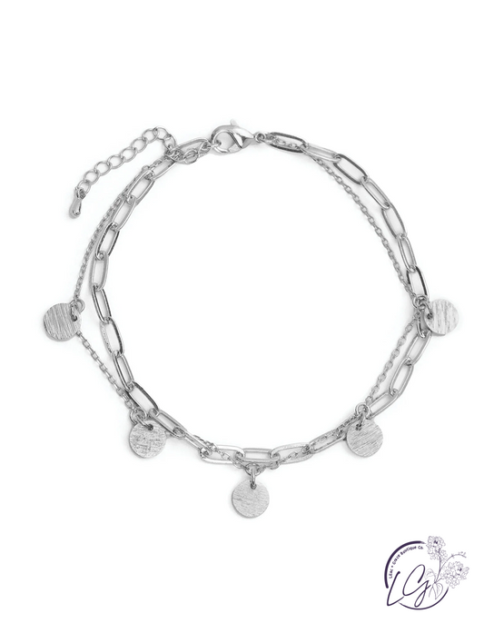 Delicate and Brushed Circle Bracelet