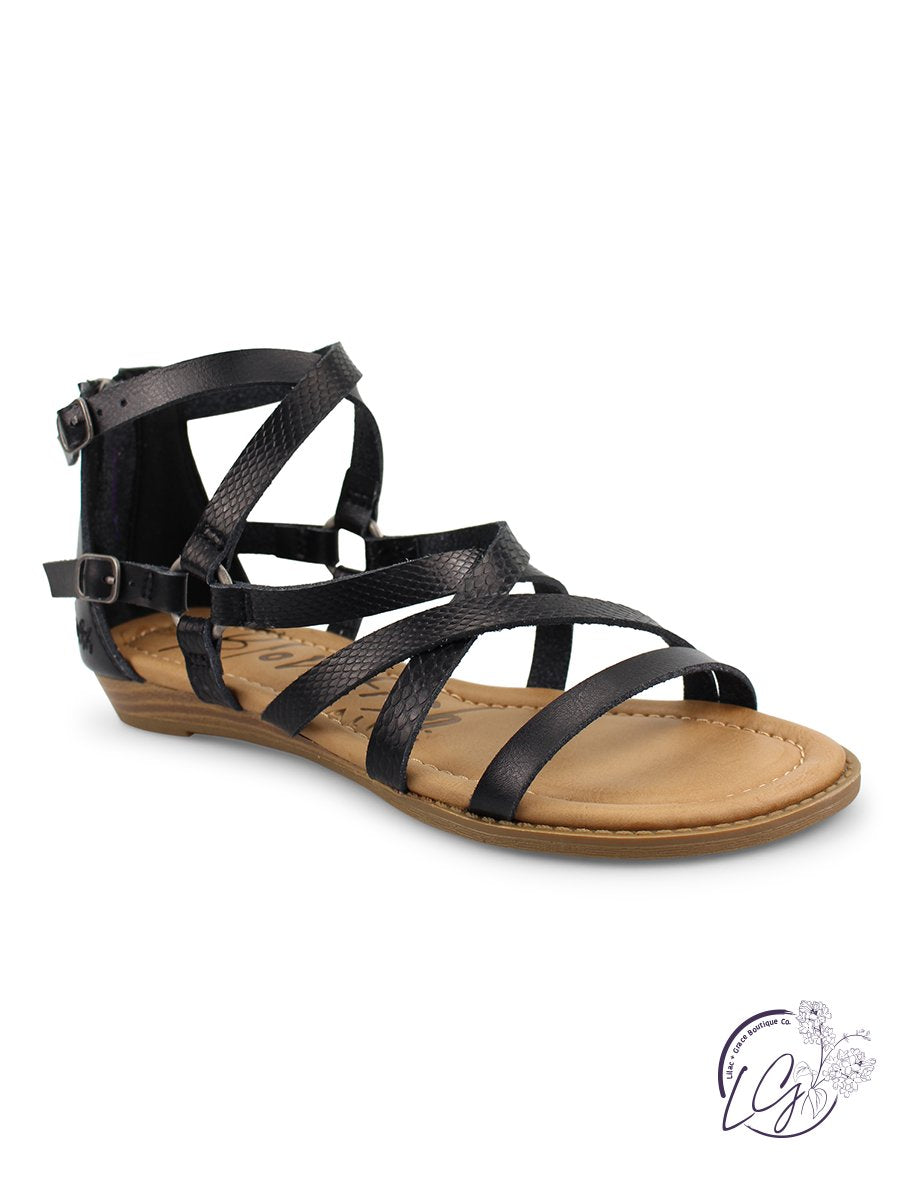 Blithe Strappy Sandal in Blk Blowfish Malibu