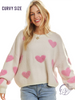 Curvy Heart To Heart Sweater