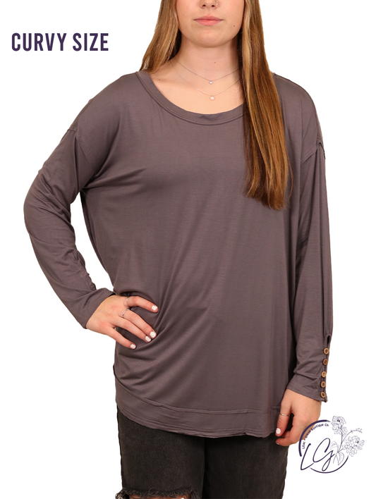 Curvy Classic Grace Boat Neck Top