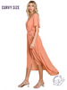 Curvy Rusty Tones Midi Dress