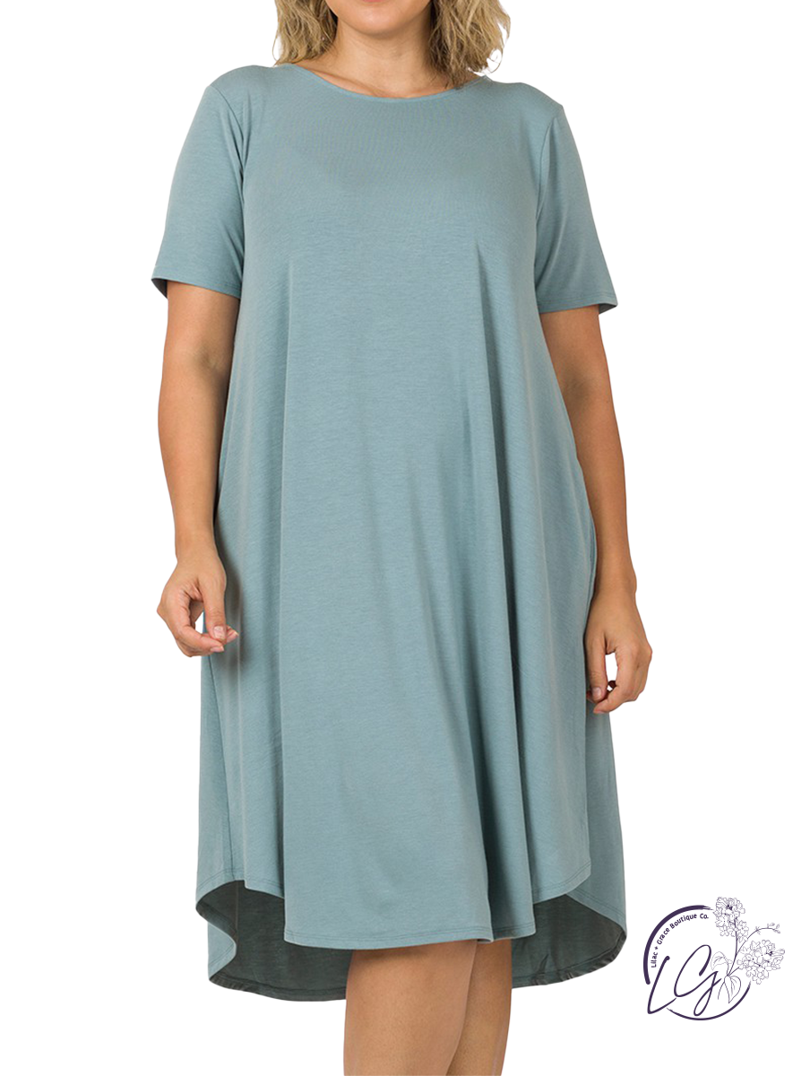 Curvy Breezy Summer T-shirt Dress