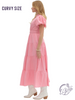 Curvy Held In Haze Midi Dress