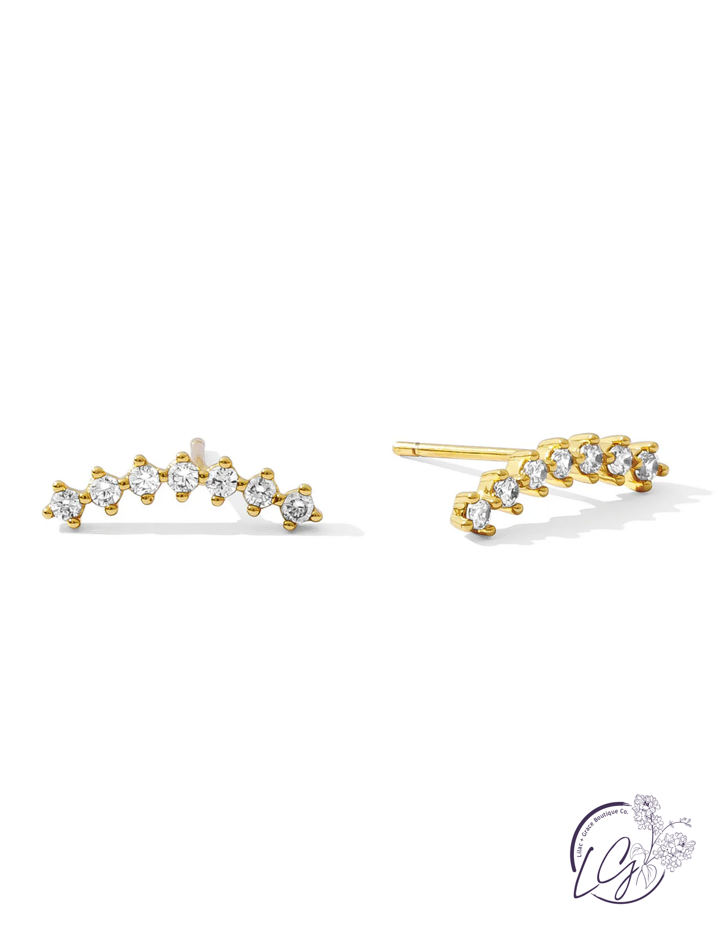 Glitz Crawler Stud Earrings