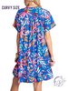 Curvy Shoreside Breeze Printed Rayon Dress