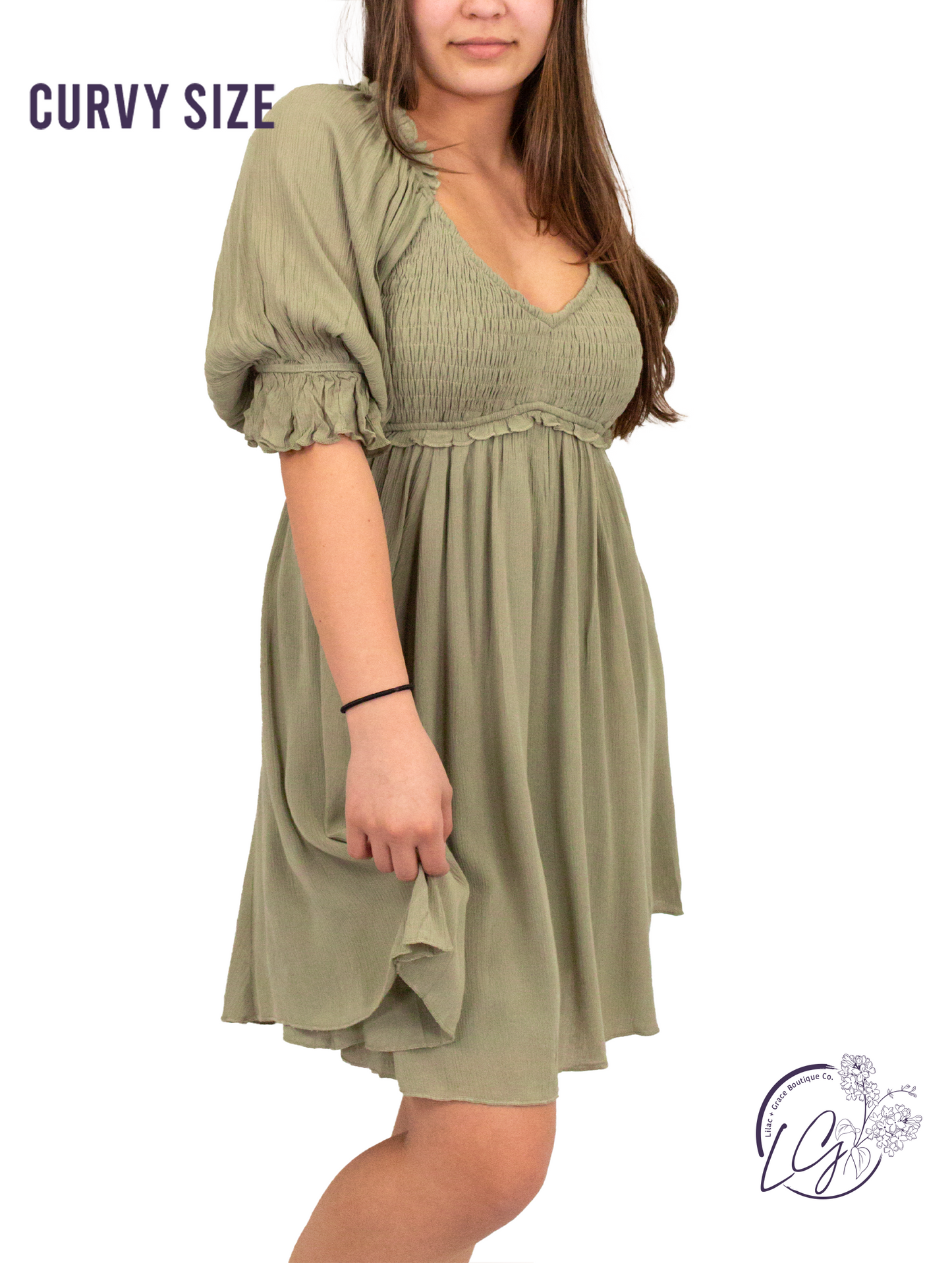 Curvy Effortless Elegance Mini Dress