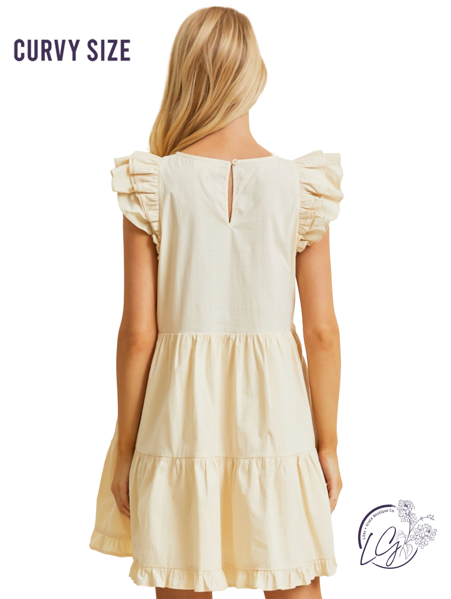 Curvy Romantic Ruffles Mini Dress