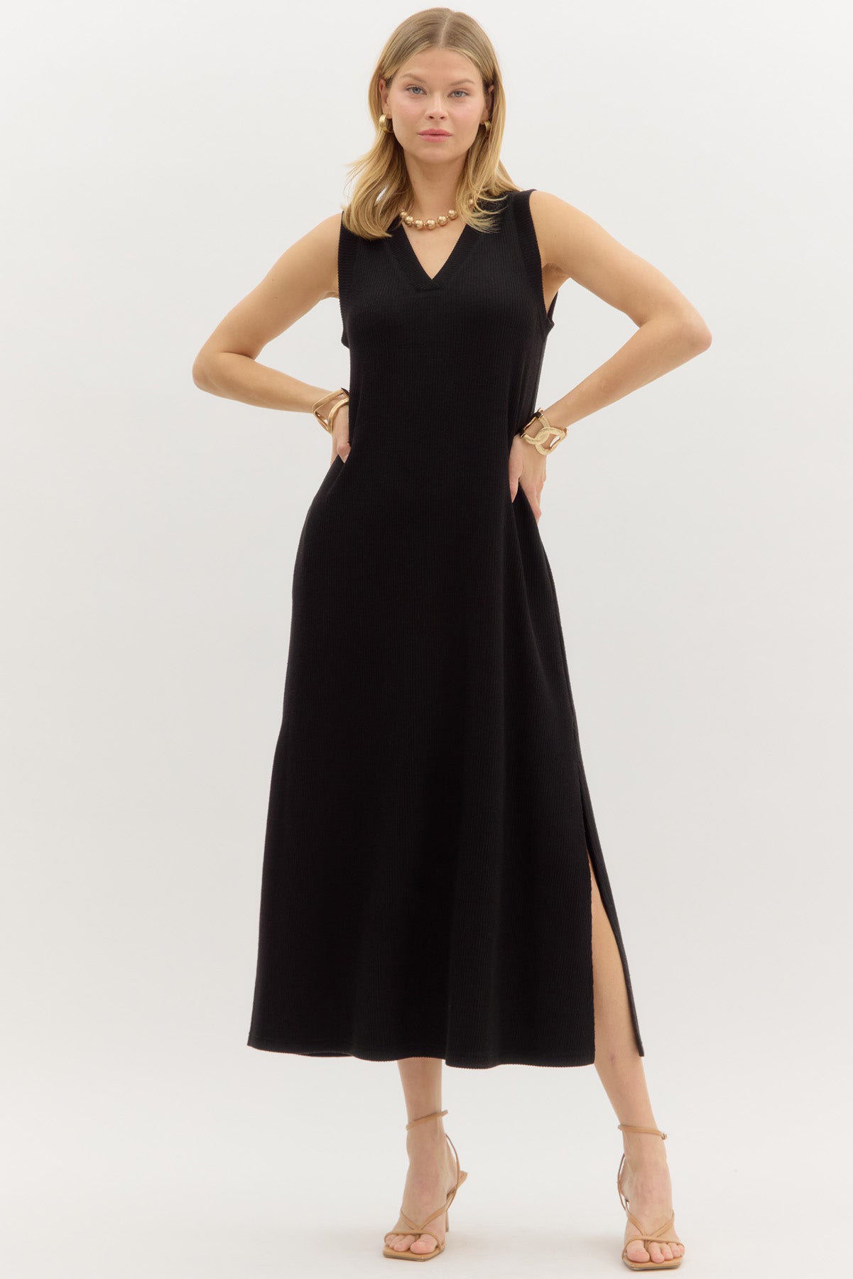 Slitted Sunset Midi Dress