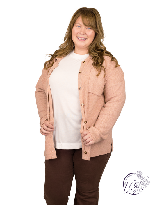 Curvy Buttoned Elegance Sweater