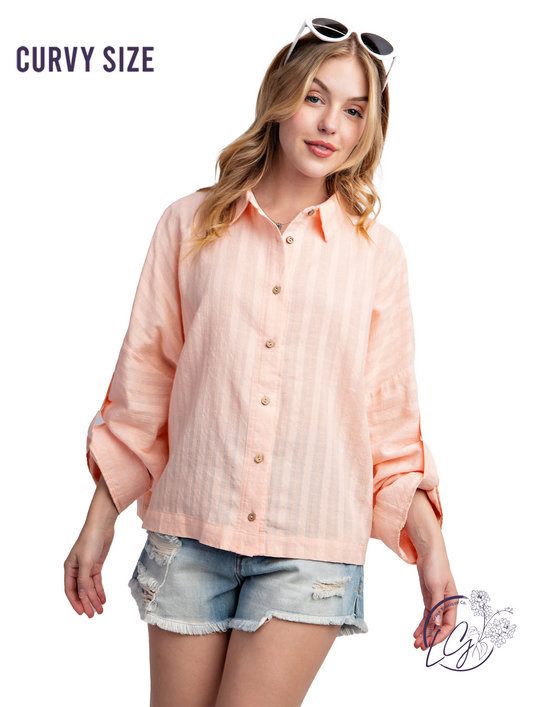 Curvy Shoreline Breeze Button Down