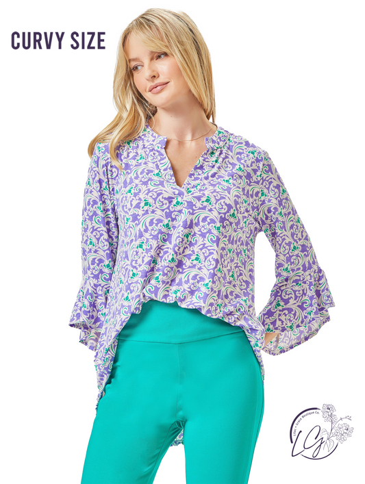 Curvy Violet Faith Blouse