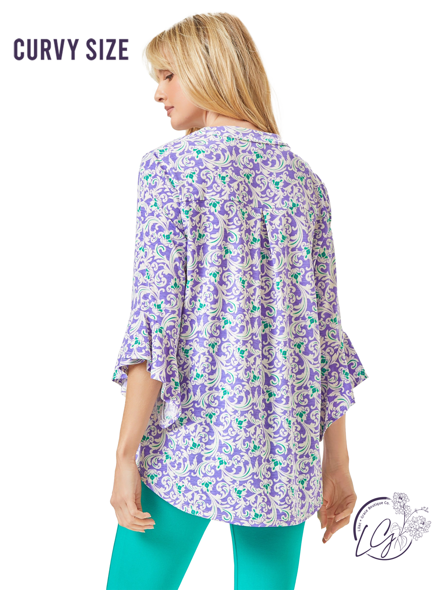 Curvy Violet Faith Blouse