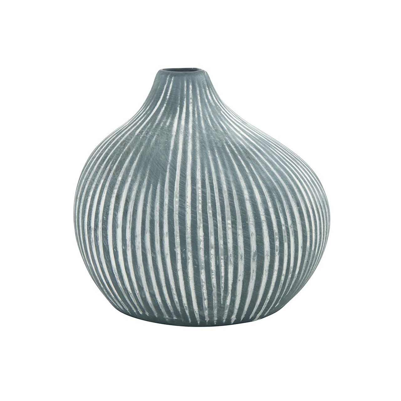 Blue Striped Droplet Vase