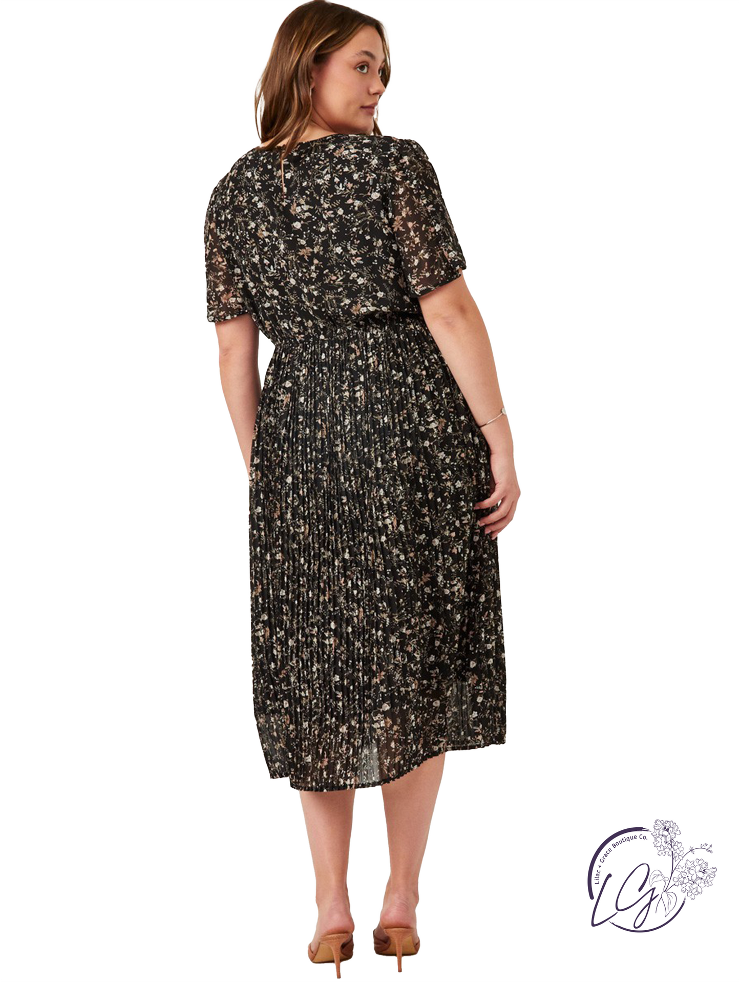 Curvy Scent Of Love Midi Dress