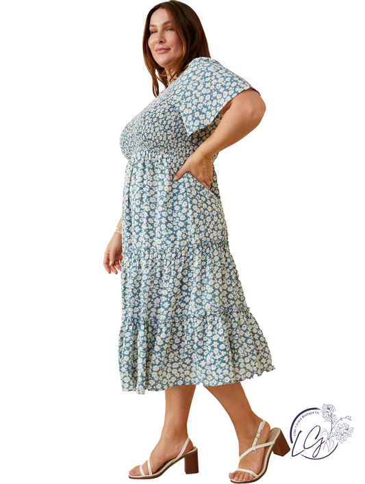 Curvy I Hear Your Song Tiered Dress