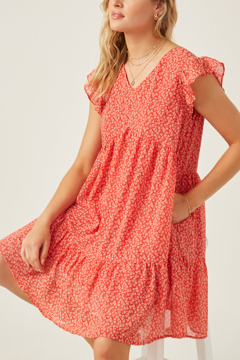 Sunset Bloom Mini Dress