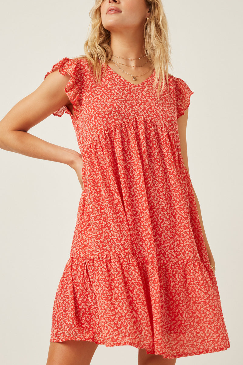 Sunset Bloom Mini Dress