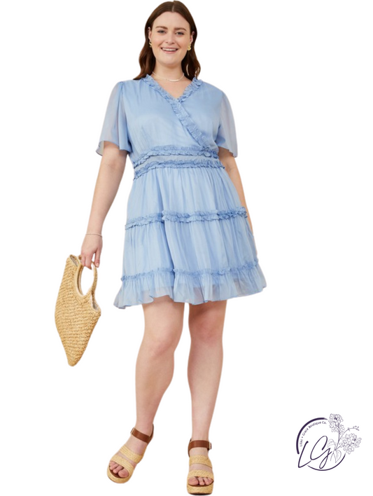 Curvy Moonveil Ruffle Dress