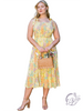 Curvy Daffodils Glow Midi Dress