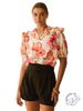 Curvy Sketchsong Printed Blouse