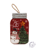 Jolly Snowman Tree Mason Jar W/LED