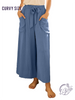 Curvy High Waisted Wide Leg Crop Pant