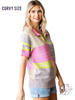 Curvy Gentle Light Short Sleeve Sweater