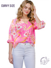 Curvy Sunlit Shores Call Blouse