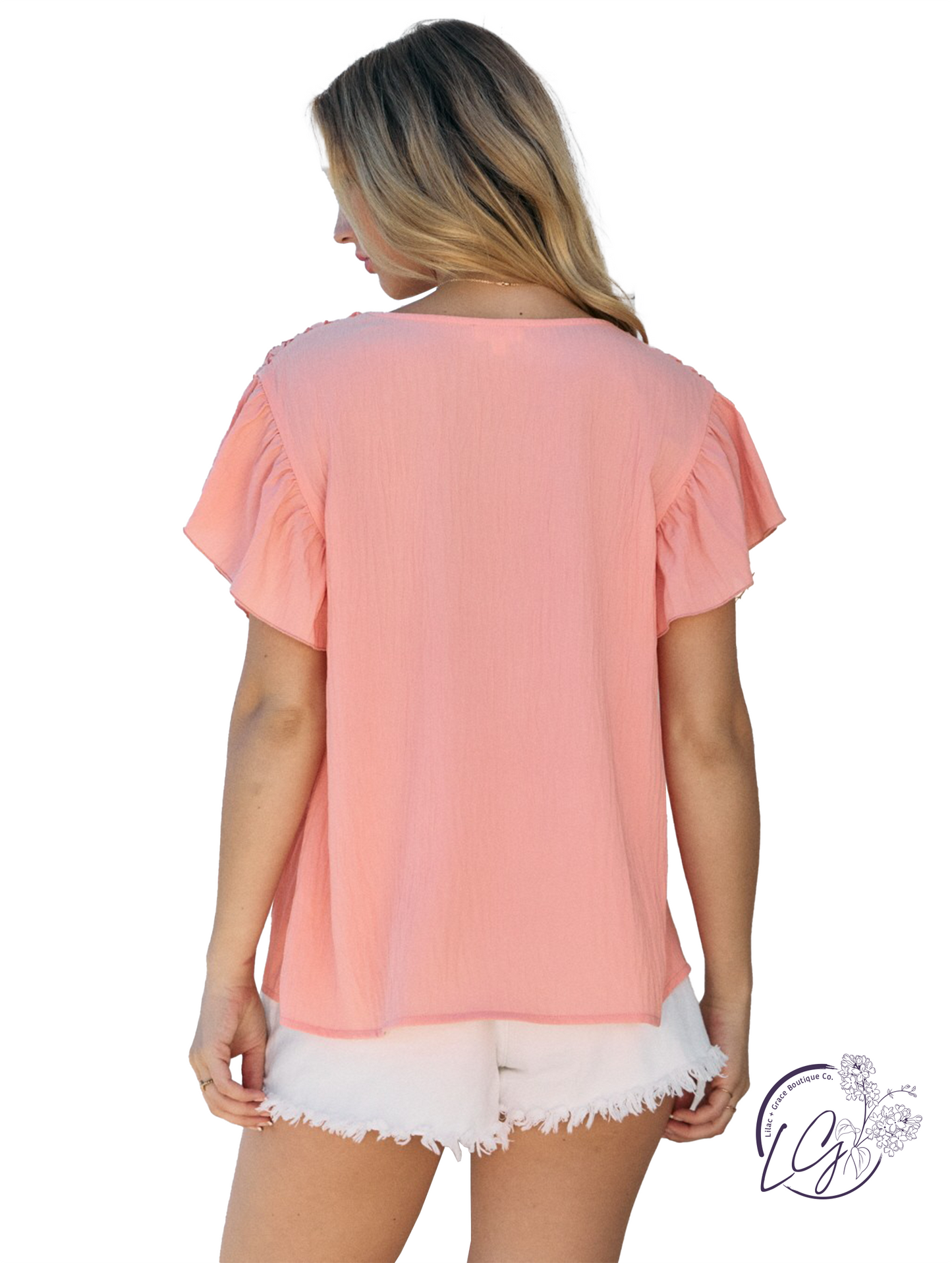 Peachy Sunset Glow Blouse