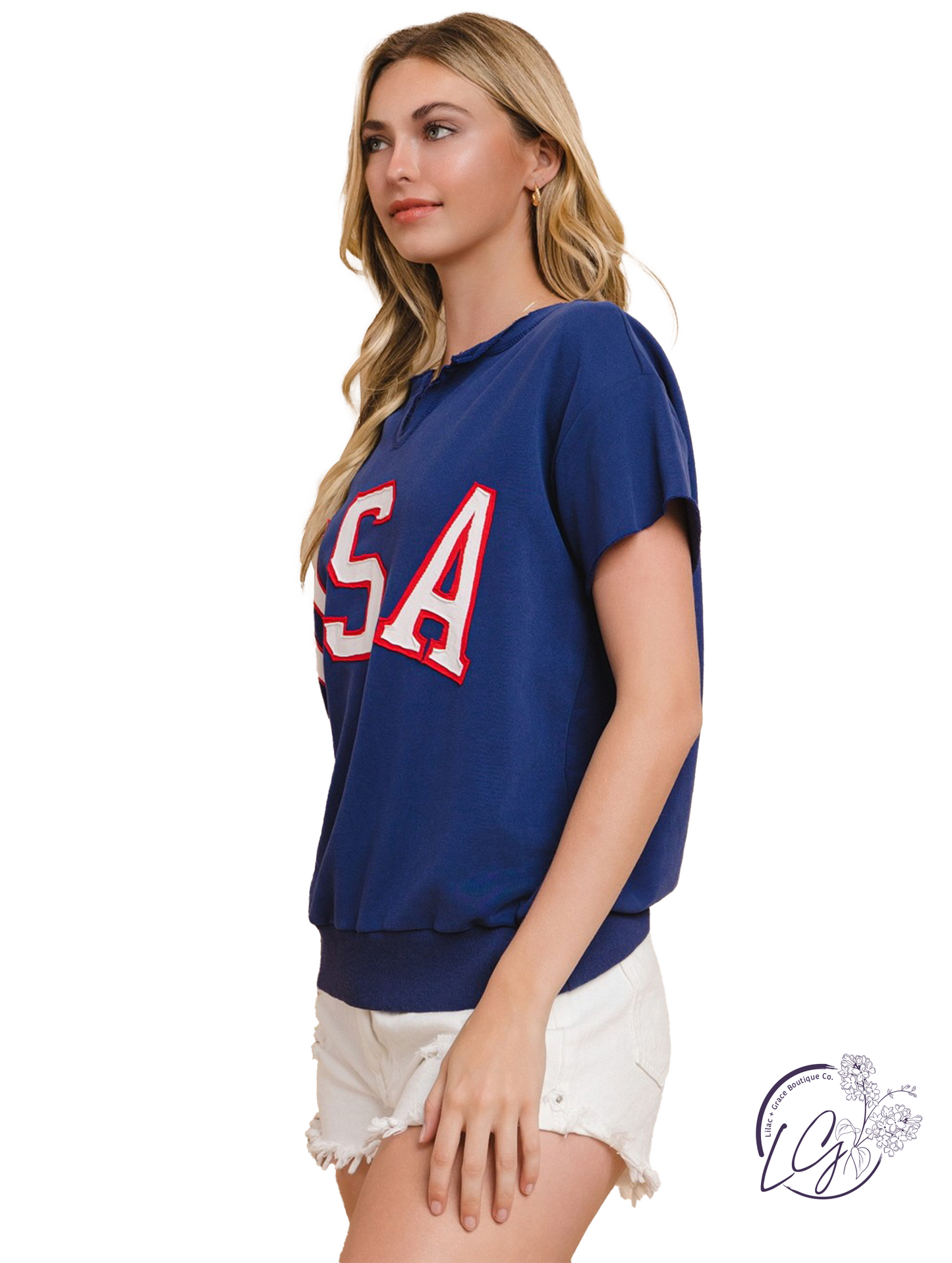 U.S.A. Short Sleeve Sweatshirt