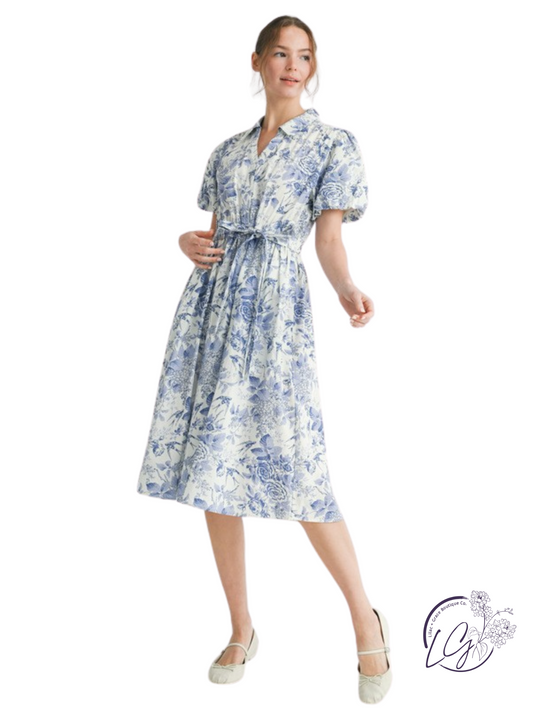 Marble Streets Midi Dress