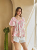 Fleur de Paris Printed Tierd Blouse