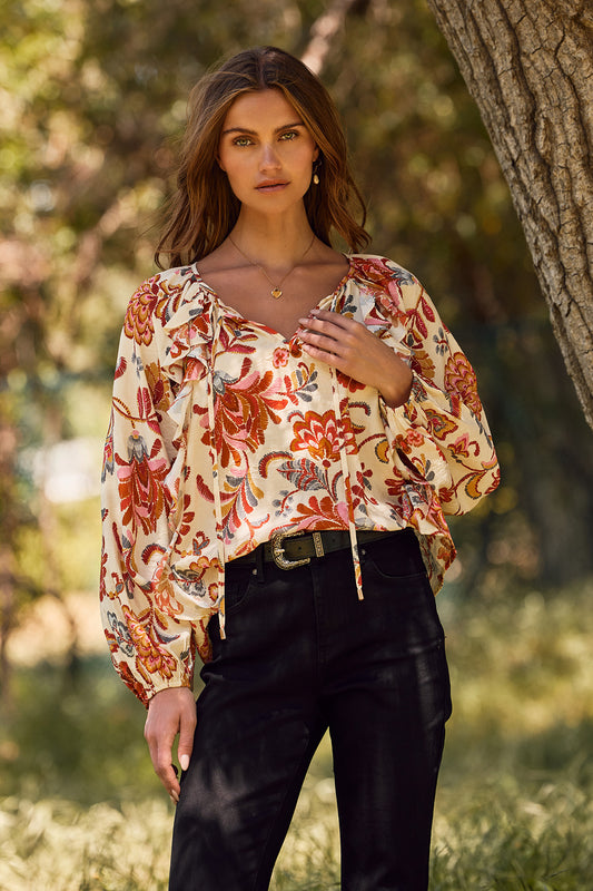 Grove Floral Long-sleeve Blouse